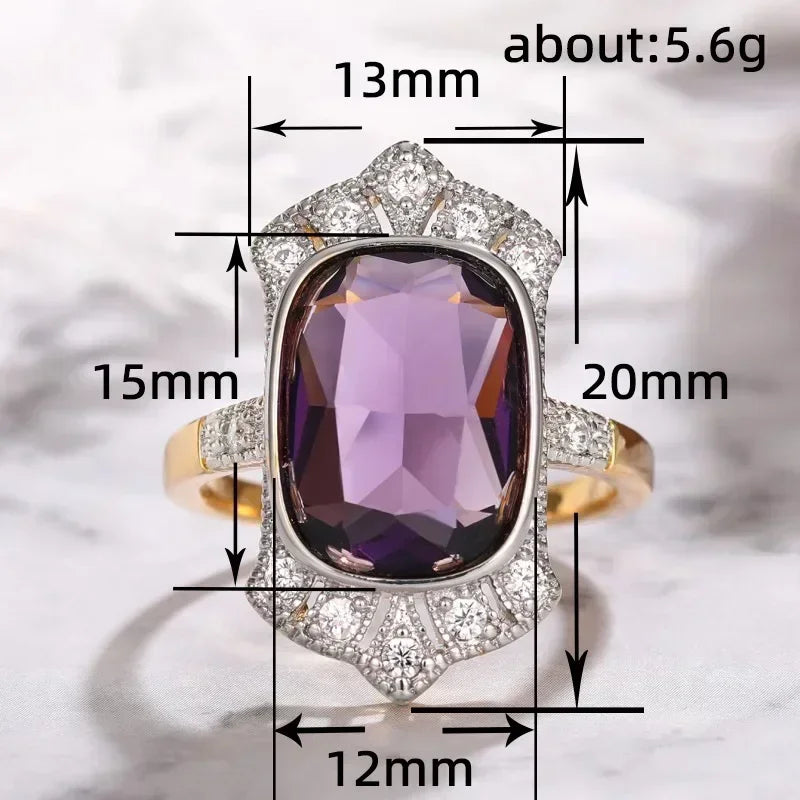 Zenat Sparkling Crystal Zircon Women's Ring