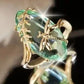 Zenat Green Oval Crystal Party Women's Ring