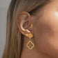 Zenat Hollow Four-Leaf Flower Earrings – Elegant Fashionable