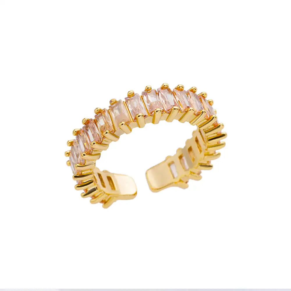Zenat Mini Green Zircon Adjustable Ring