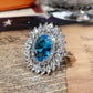 Zenat Sea Blue Cubic Zirconia Women’s Ring