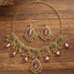 Zenat Ethnic Resin Stone Water Drop Pendant Set