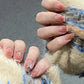 Zenat 24Pcs Glitter Diamond Press-On Nails