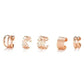 Zenat 5PCS Silver Leaf Clip Earrings – Non-Piercing
