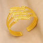 Zenat Gold-Plated Hollow Leaf Jewelry Set