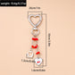 Cute Enamel Flower Butterfly Keychain Women Girls Love Heart Key Ring Pendants Handbag Decor DIY Handmade Jewelry Gifts