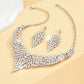 Zenat 3PC Conical Leaf Necklace Set for Dulhan