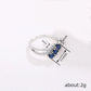 Zenat Blue Cube Zircon Elegant Ring