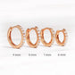 Zenat Rainbow Crystal Hoop Earrings – Minimal Small Huggie