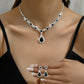 Zenat 3-Piece Crystal Droplet Necklace & Earrings Set