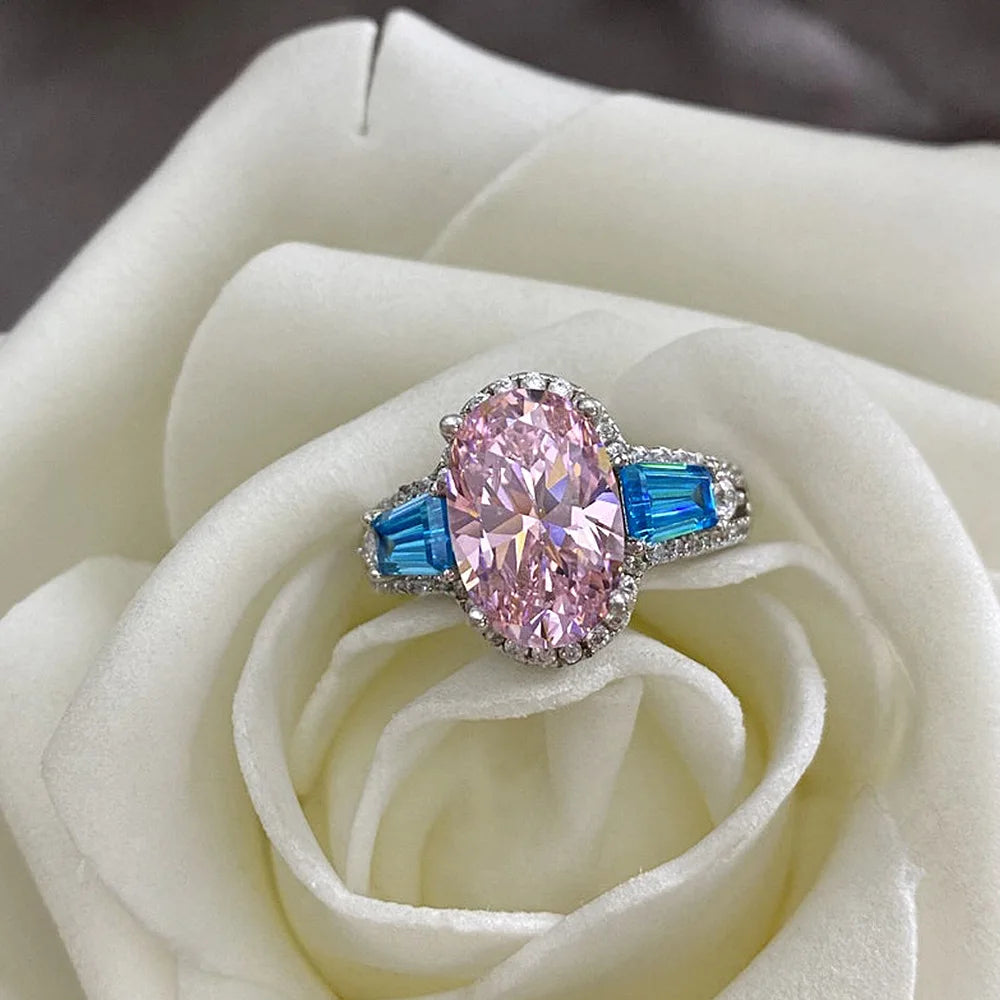 Zenat Pink Cubic Zirconia Ring for Women