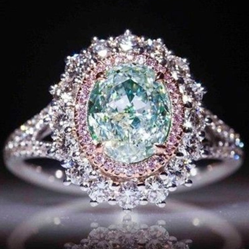Zenat Inlaid Pink Zircon Multicolour Stone Ring