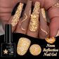 Zenat Bright Red Sparkling Glitter Gel Nail Polish