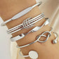5Pcs Set Gold/Silver Color Bracelet