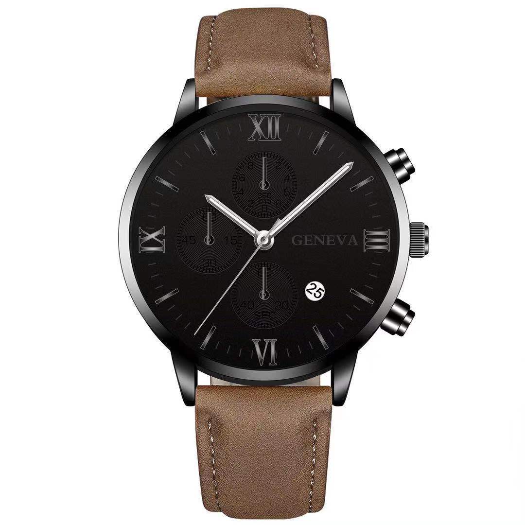Zenat Geneva Wristwatch Alloy Case Leather