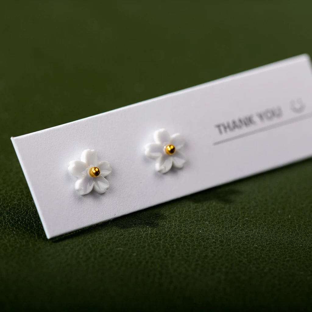 Zenat Handmade Multicolor Ceramic Flower Earrings