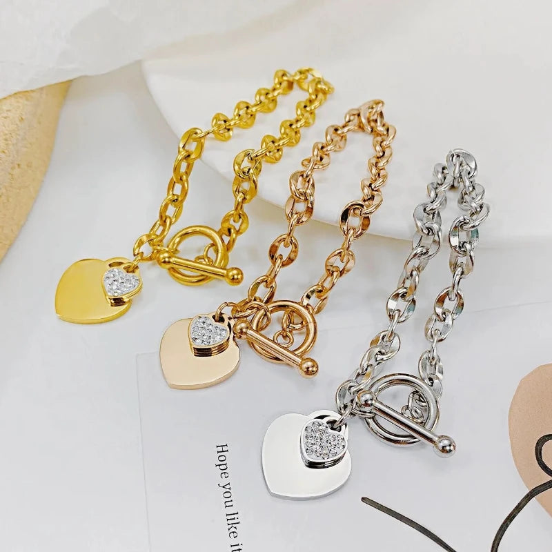 Zenat No Fade Stainless Steel Gold Plated Bracelet