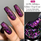 Zenat Bright Red Sparkling Glitter Gel Nail Polish