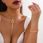 Zenat Twisted Chain Necklace & Bracelet Set