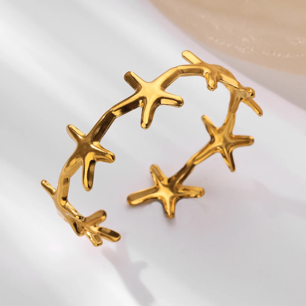 Shell Starfish 316L Stainless Steel Bangles for Women