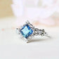 Zenat Sea Blue Cubic Zirconia Women’s Ring