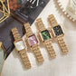 Zenat Gold Luxury Strap Wristwatches
