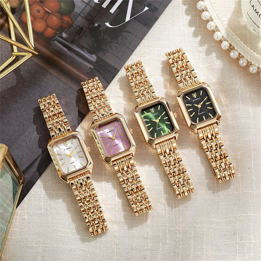 Zenat Gold Luxury Strap Wristwatches