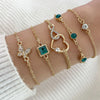 Zenat 5 Pieces/Set Of Rhinestone Butterfly Bracelet