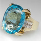 Zenat Oval Crystal Wedding Engagement Ring