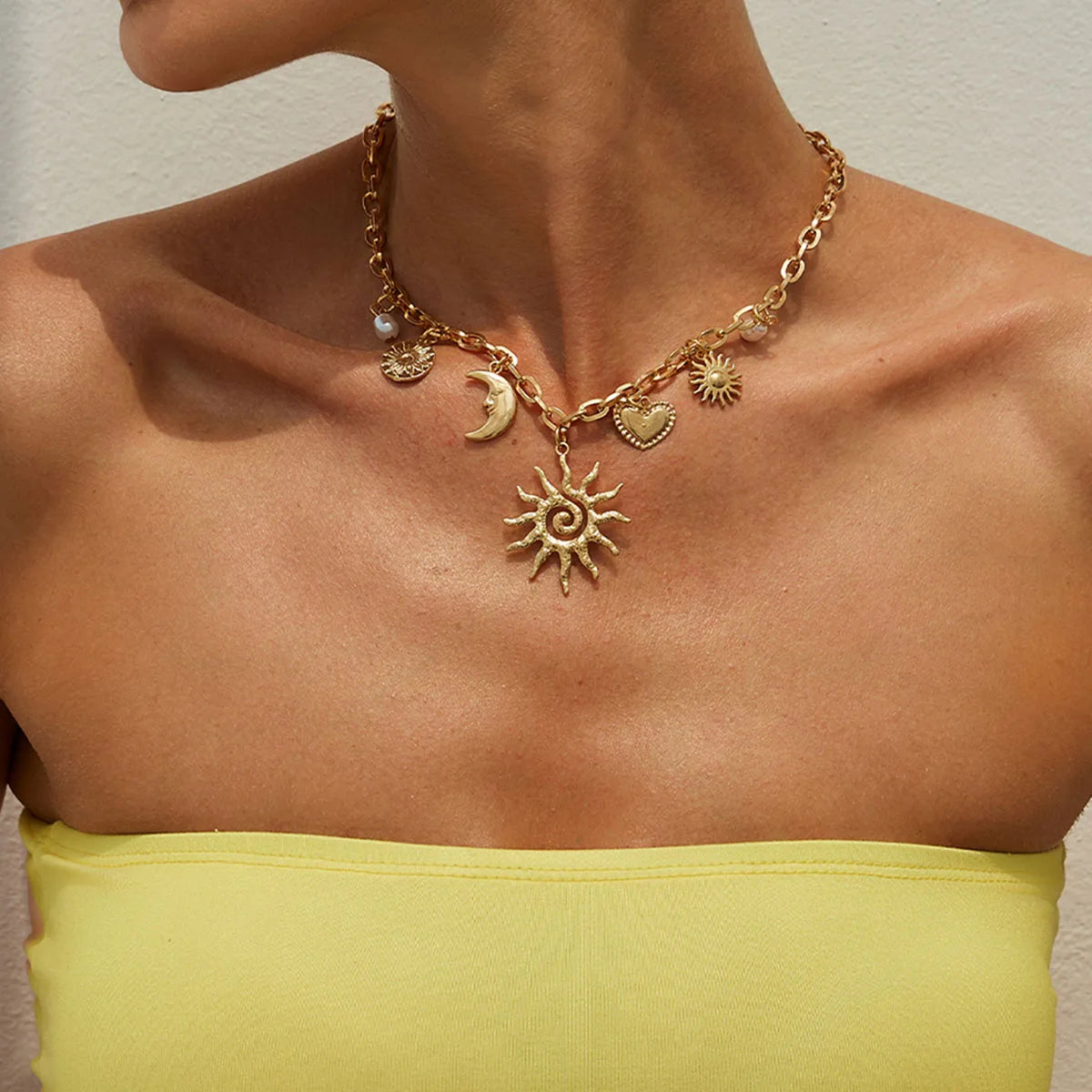 Zenat Ingemark 2025 Heart Sun Moon Pendant