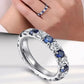 Zenat Blue Cube Zircon Elegant Ring