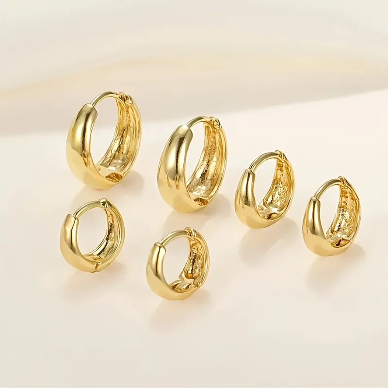 Zenat 3 Copper Earrings – Elegant Gold & Silver Set