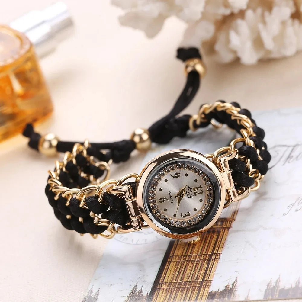 Zenat Style Fashion Creative Woven Bracelet Watch