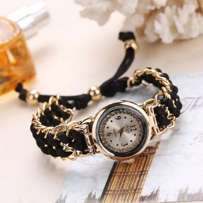 Zenat Style Fashion Creative Woven Bracelet Watch