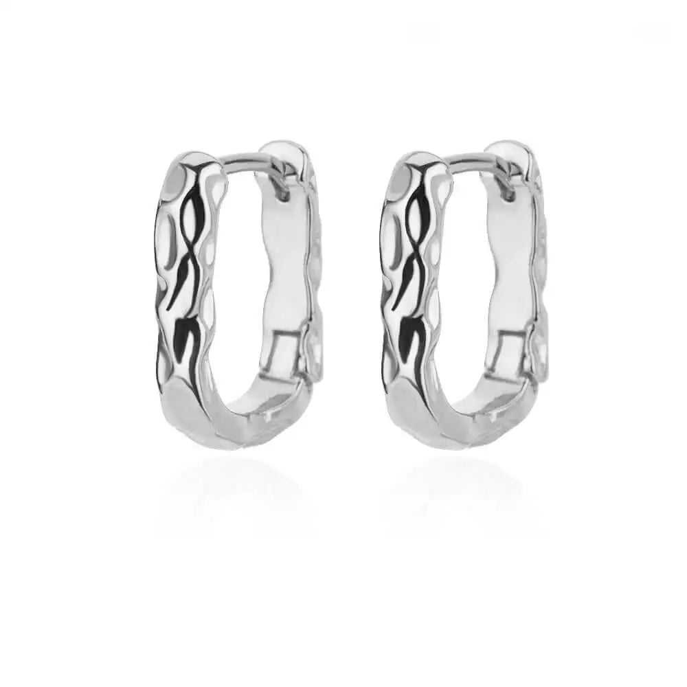 Zenat Elegant Round Hoop Earrings – Luxury Stainless Steel