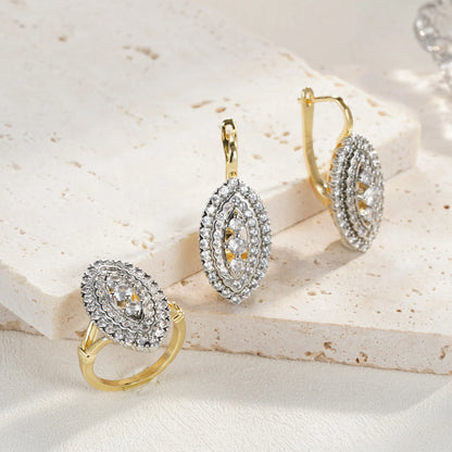 Zenat Evil Eye Earrings & Ring Set – 14K Gold