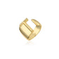 Zenat Letter Adjustable Stainless Steel Ring