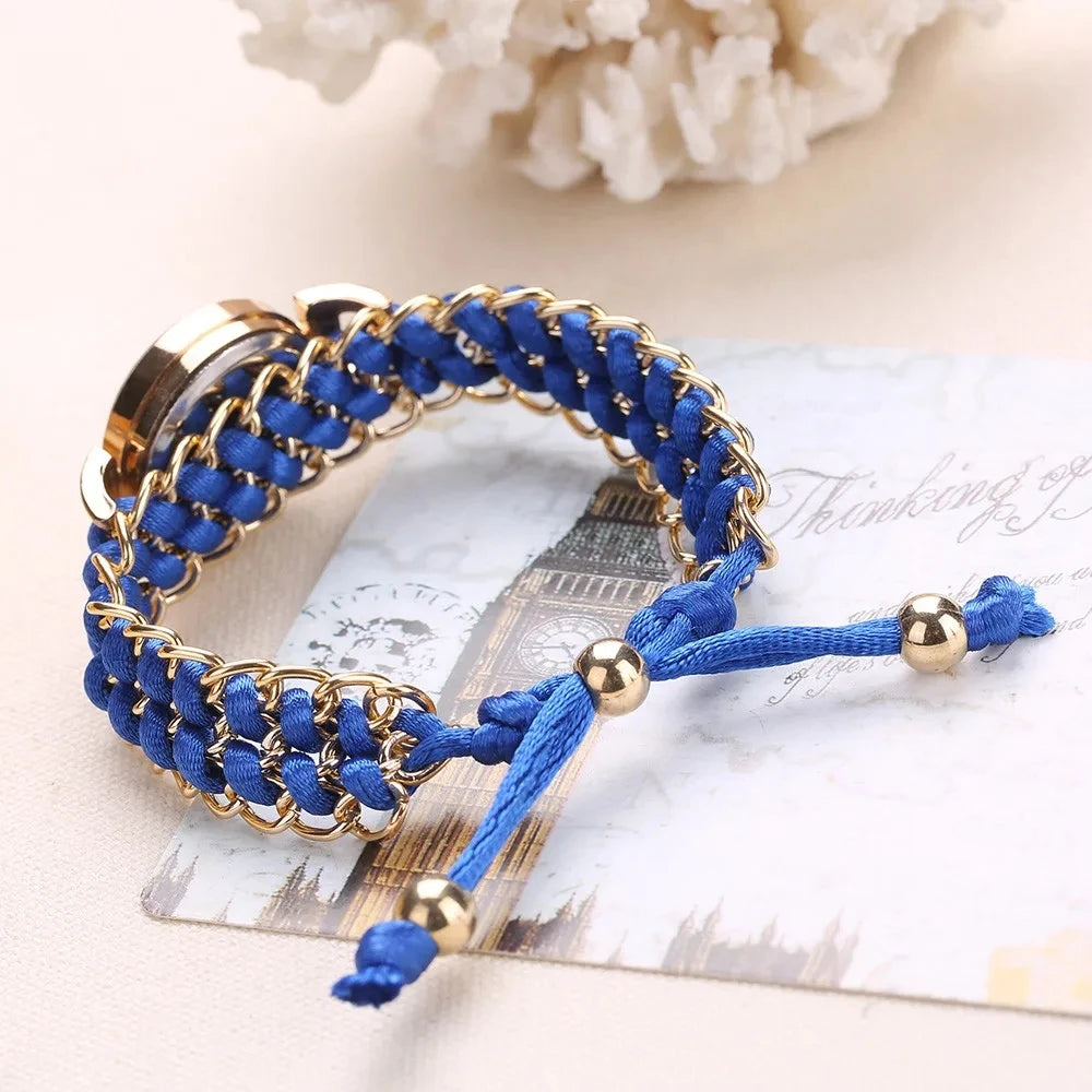 Zenat Style Fashion Creative Woven Bracelet Watch