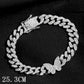 Zenat Iced Out Chunky Cuban Anklet for Women