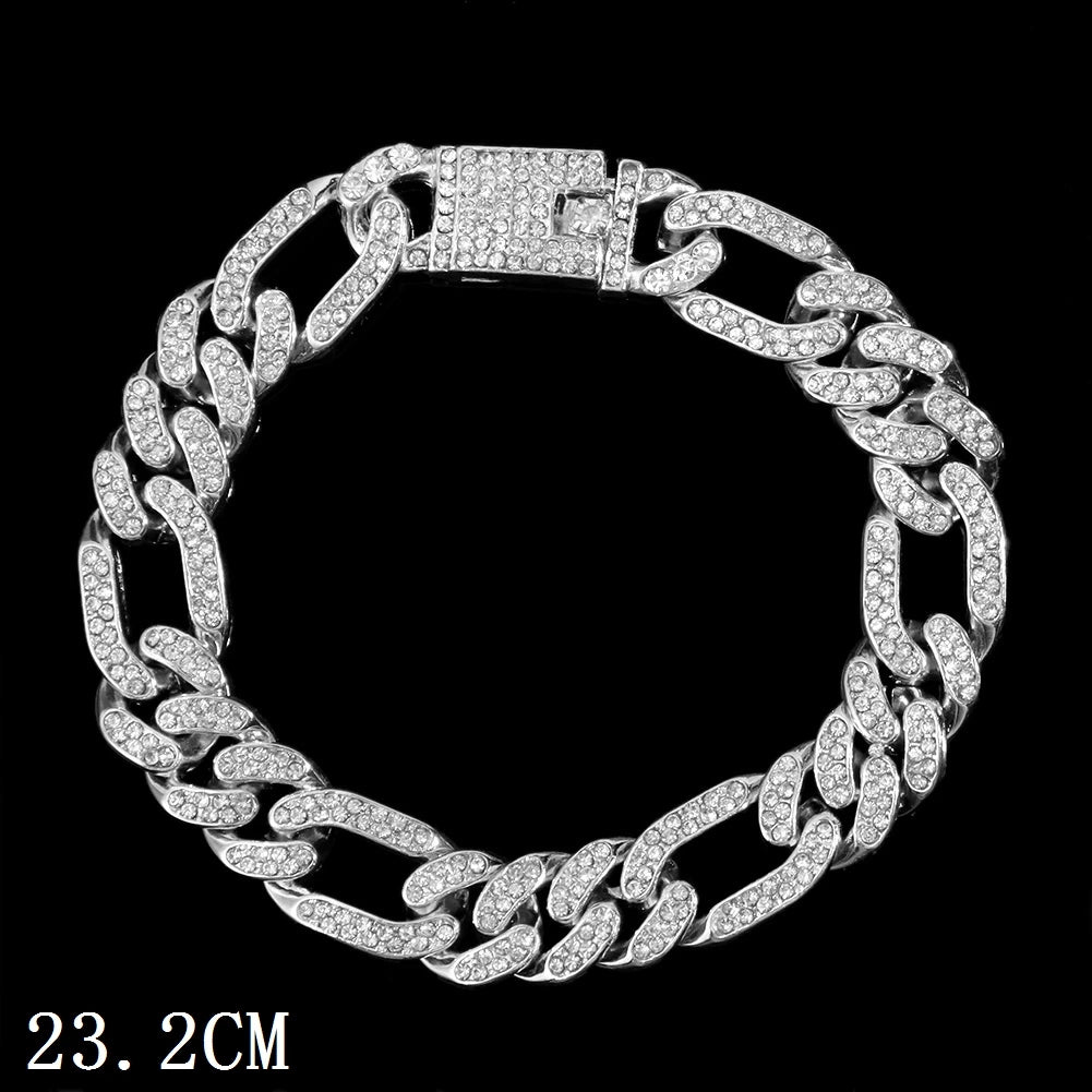 Zenat Iced Out Chunky Cuban Anklet for Women