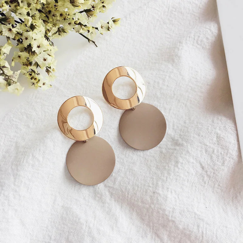 Zenat Brown Beer Bottle Pendant Drop Earrings for Women