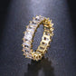 Fashion Luxury Multicolor Charm Zircon Wedding Rings for Women Round Square Stone Party Ring Jewelry