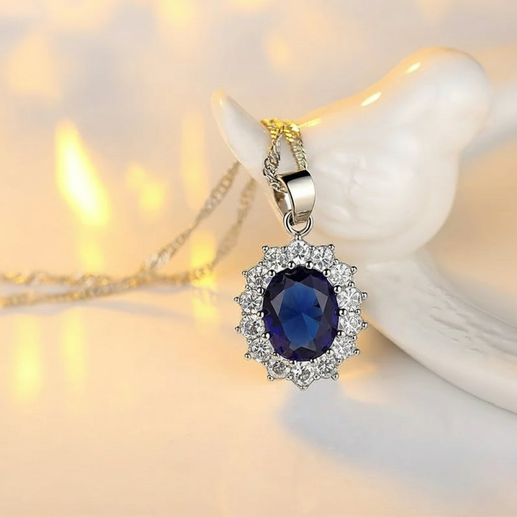 Zenat 925 Sterling Silver Princess Zircon Jewelry Set