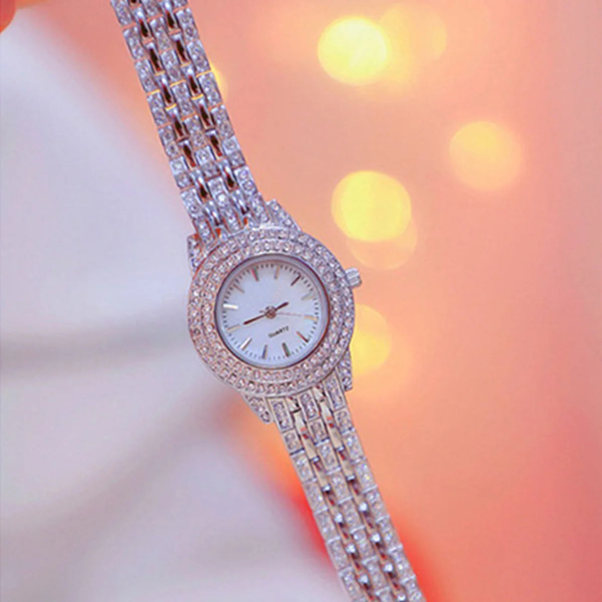 Zenat Zircon Studded Watch For women