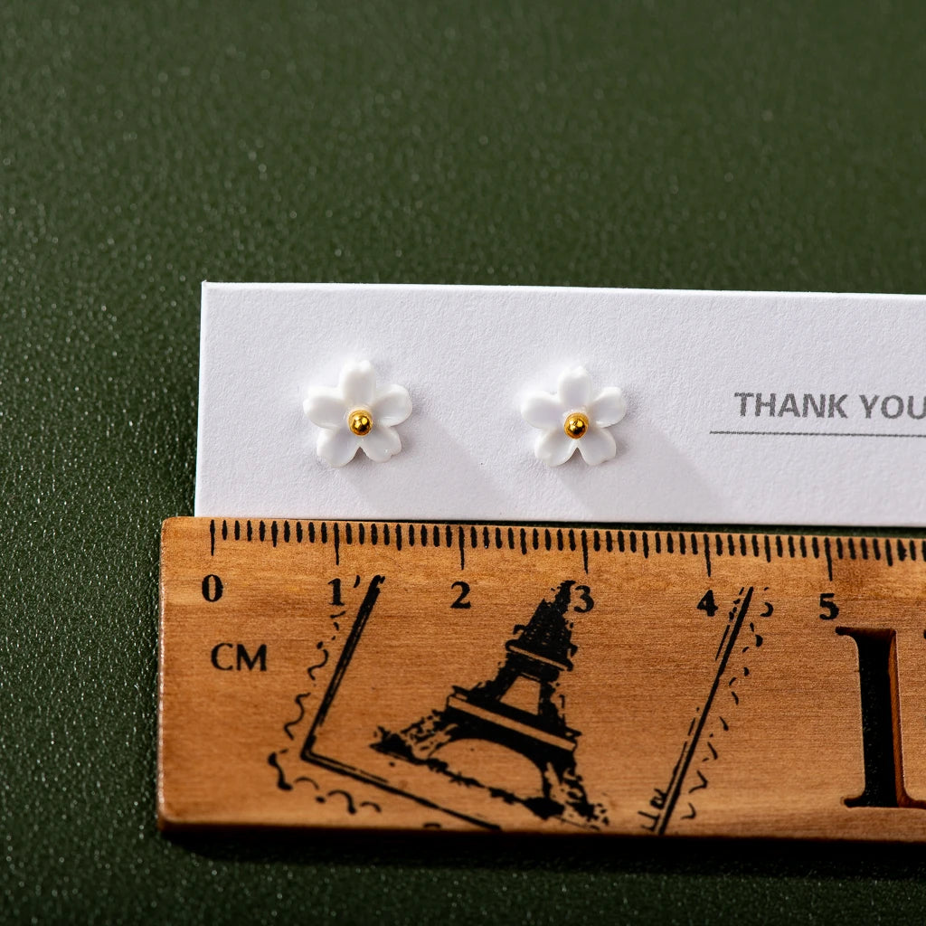 Zenat Handmade Multicolor Ceramic Flower Earrings