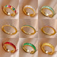 Zenat Mini Green Zircon Adjustable Ring