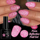 Zenat Bright Red Sparkling Glitter Gel Nail Polish