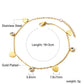 Zenat Stainless Steel Heart Coin Charm Bracelet for Women