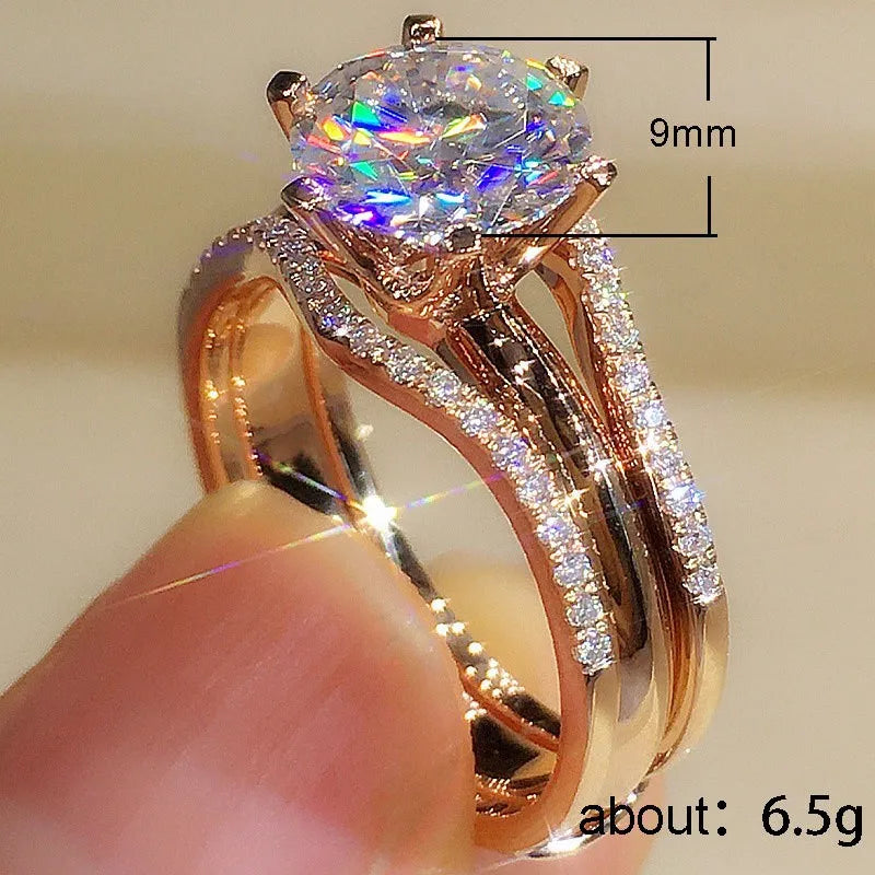Zenat Unique Rose Gold Color Rings – Women