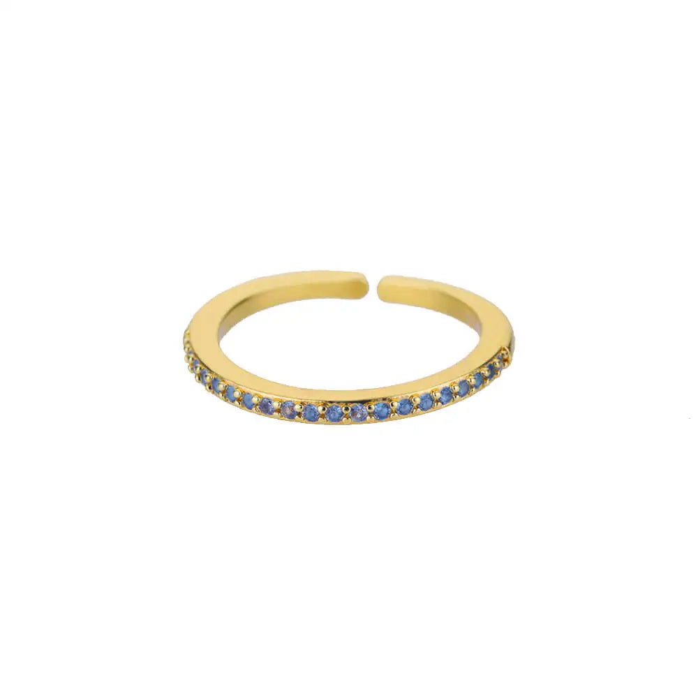 Zenat Mini Green Zircon Adjustable Ring